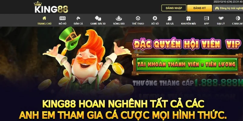 King88 hoan nghênh tất cả các anh em tham gia cá cược mọi hình thức. 